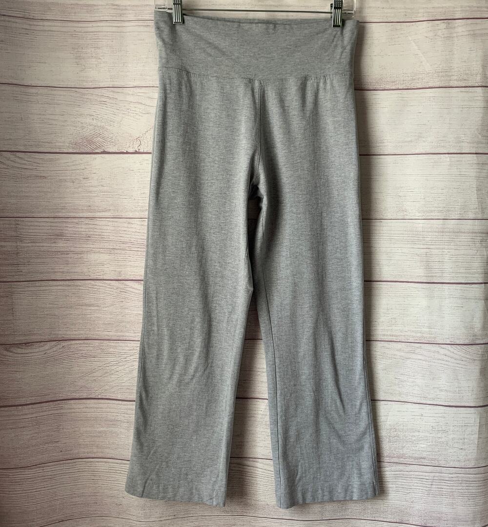 Vintage Mossimo Stretch Light Gray Capri Pants High Waisted Cotton Blend Size M